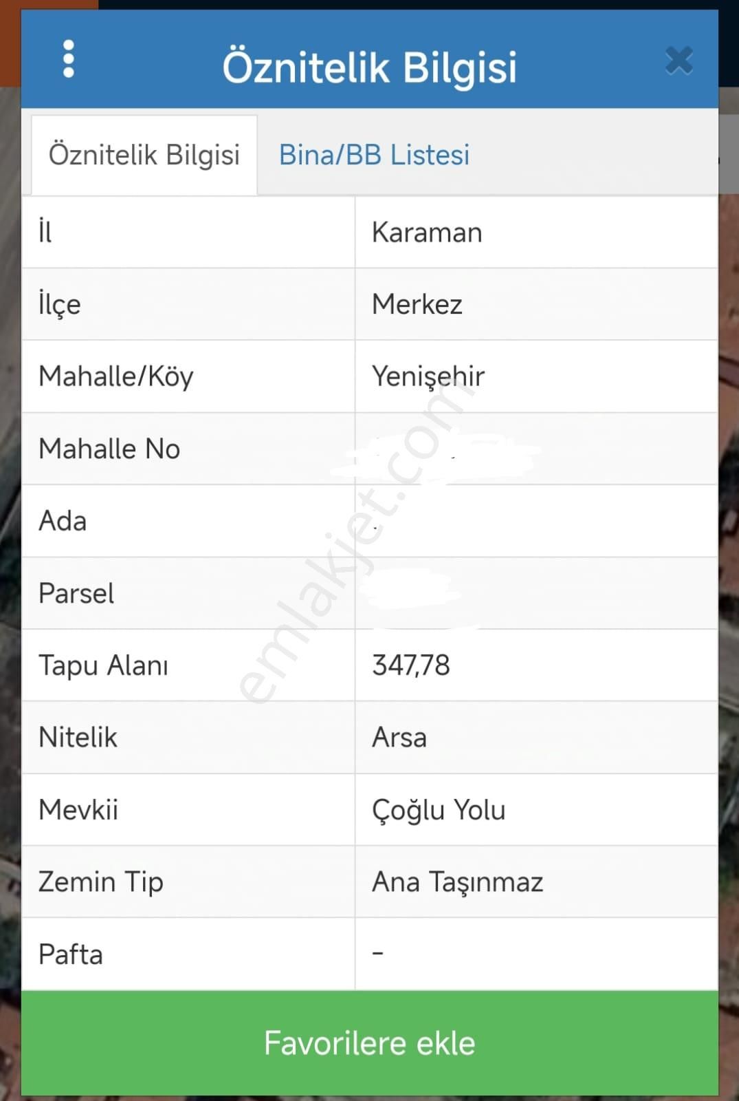 Karaman Merkez Yenişehir Satılık Konut İmarlı  SATILIK VE DAİRE TAKASLIK 347.METRE KARE GARAJ ARTI 3.KAT İMARLI GÜZEL ARSA