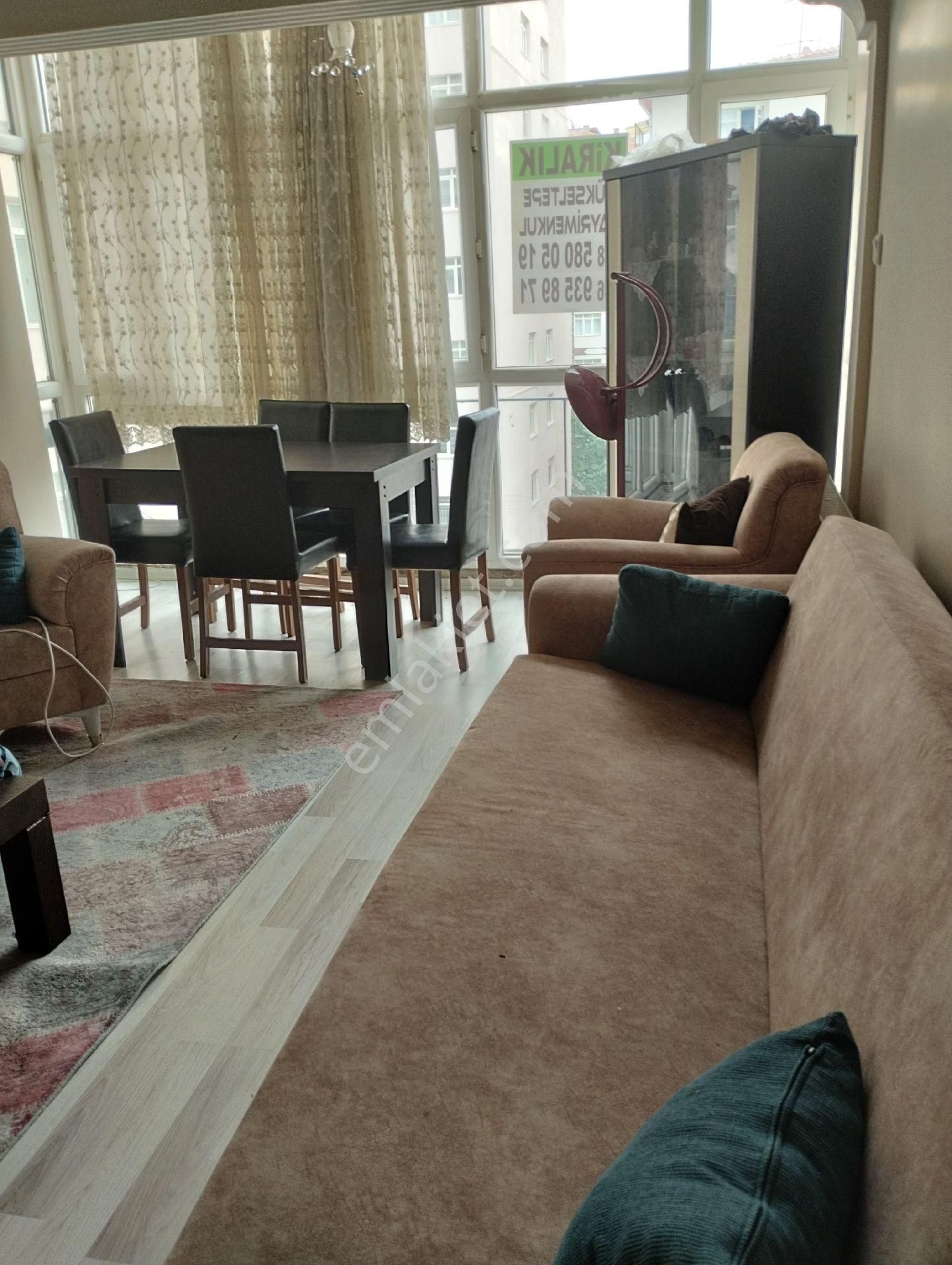 Keçiören Yükseltepe Kiralık Daire Demetevler 1 Cadde Üzerinde 4 Kat 3+1 Yapılı Geniş Ferah Merkezi Yerde 3+1 Eşyalı Daire