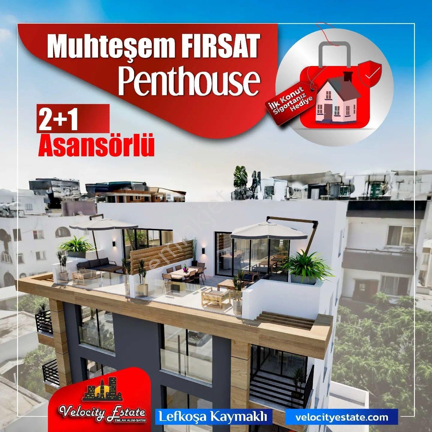 Lefkoşa Küçükkaymaklı Satılık Daire   YAŞAM VE YATIRIM İÇİN MÜKEMMEL KONUMDA SATILIK PENTHOUSE   TİCARİ BÖLGEDE / ASANSÖRLÜ PROJE