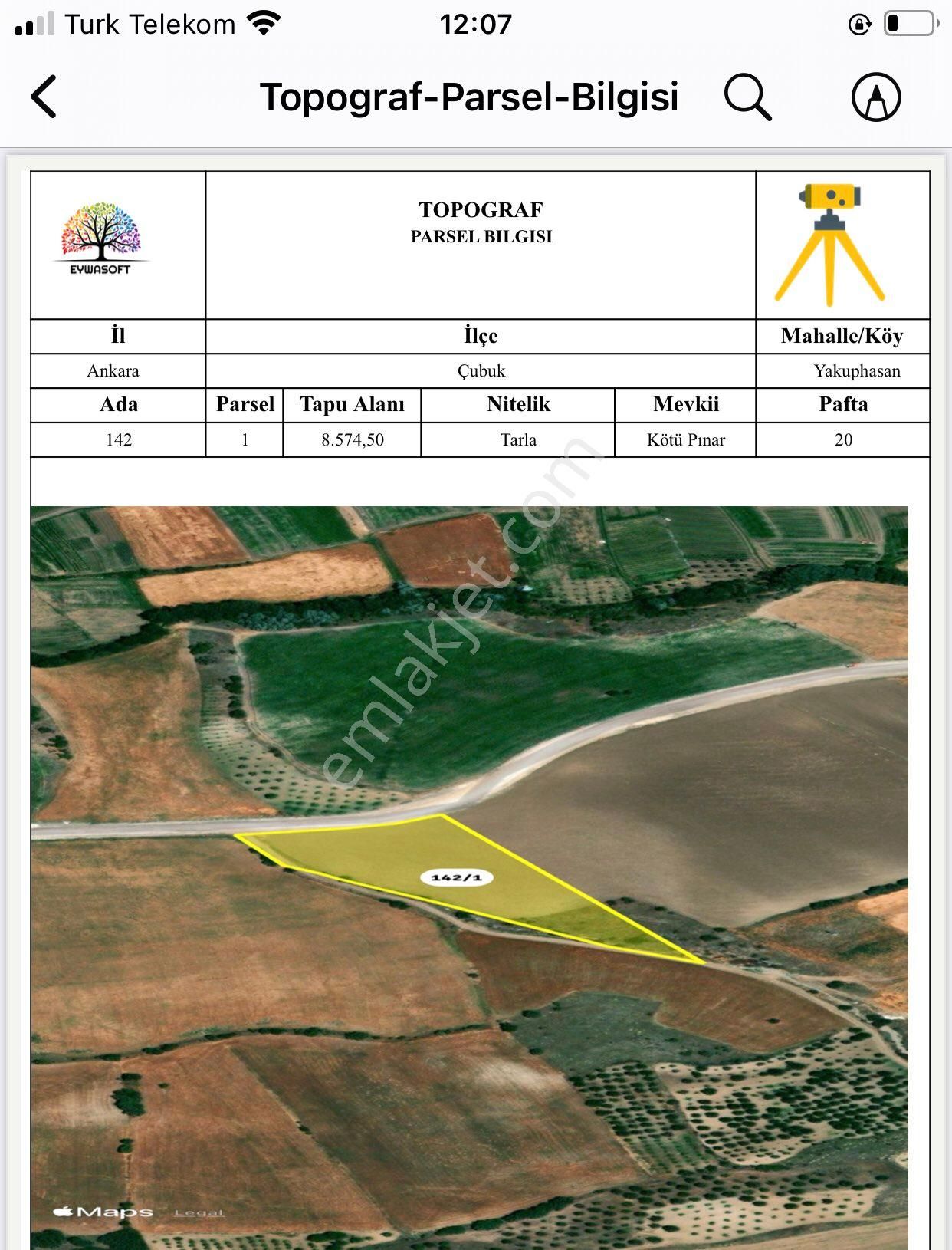 Çubuk Yakuphasan Satılık Bağ & Bahçe  CUBUK YAKUP HASANKÖYÜ BAHÇE