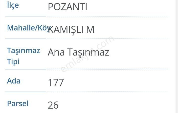 Pozantı Kamışlı Satılık Tarla Pozantı Kamışlı yaylası merkezde kaçırılmayacak fırsat.2.910 m² sadece 2.200 