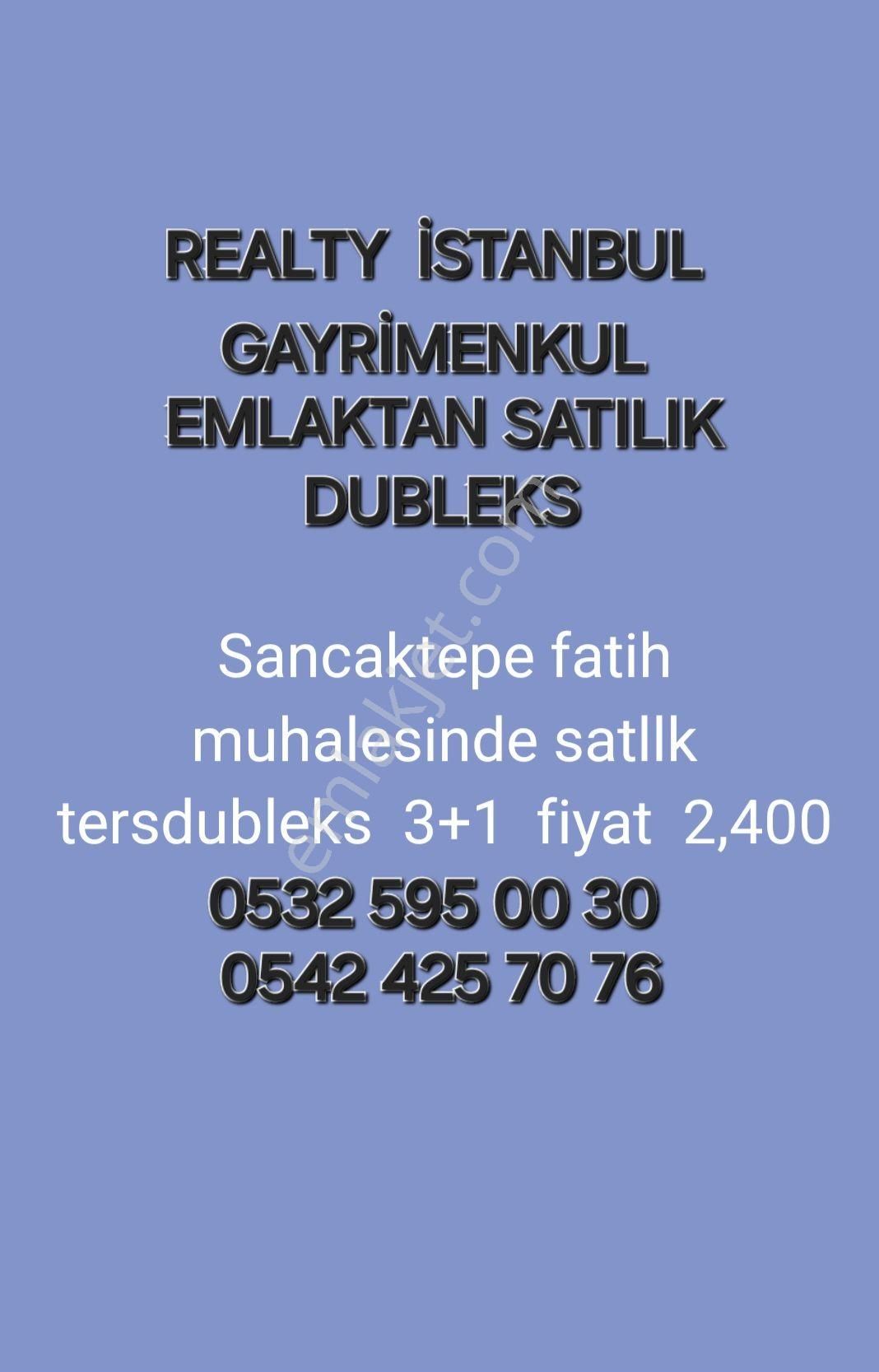 Sancaktepe Fatih Satılık Daire SATILIK GİRİŞ KAT 115M2 3+1 DOGALGAZLI KOMBİLİ 