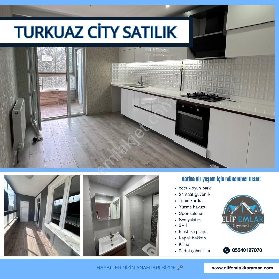 Karaman Merkez Urgan Satılık Daire  ⚜ TURKUAZ CİTY’DE FIRSAT PANJURLU SATILIK DAİRE⚜