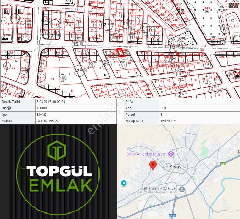 Sivas Merkez Altuntabak Satılık Konut İmarlı  TOPGÜL EMLAK'TAN SATILIK ÇİÇEKLİ CADDESİ YENİMAHALLE PARKI İLERİSİ 165M2 ARSA