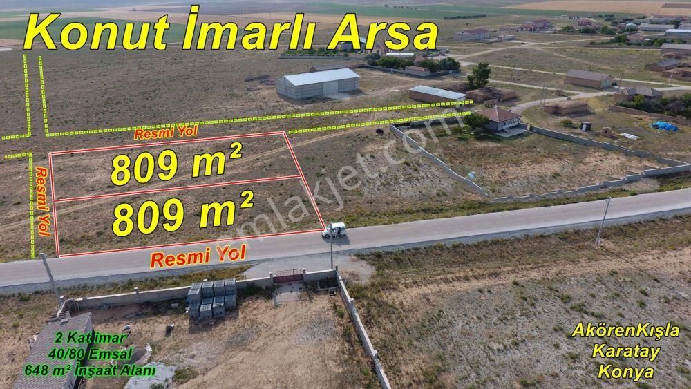 Karatay Akörenkışla Satılık Konut İmarlı  KARATAY AKÖRENKIŞLA DA 809 M2 MÜSTAKİL TAPULU İMARLI ARSA