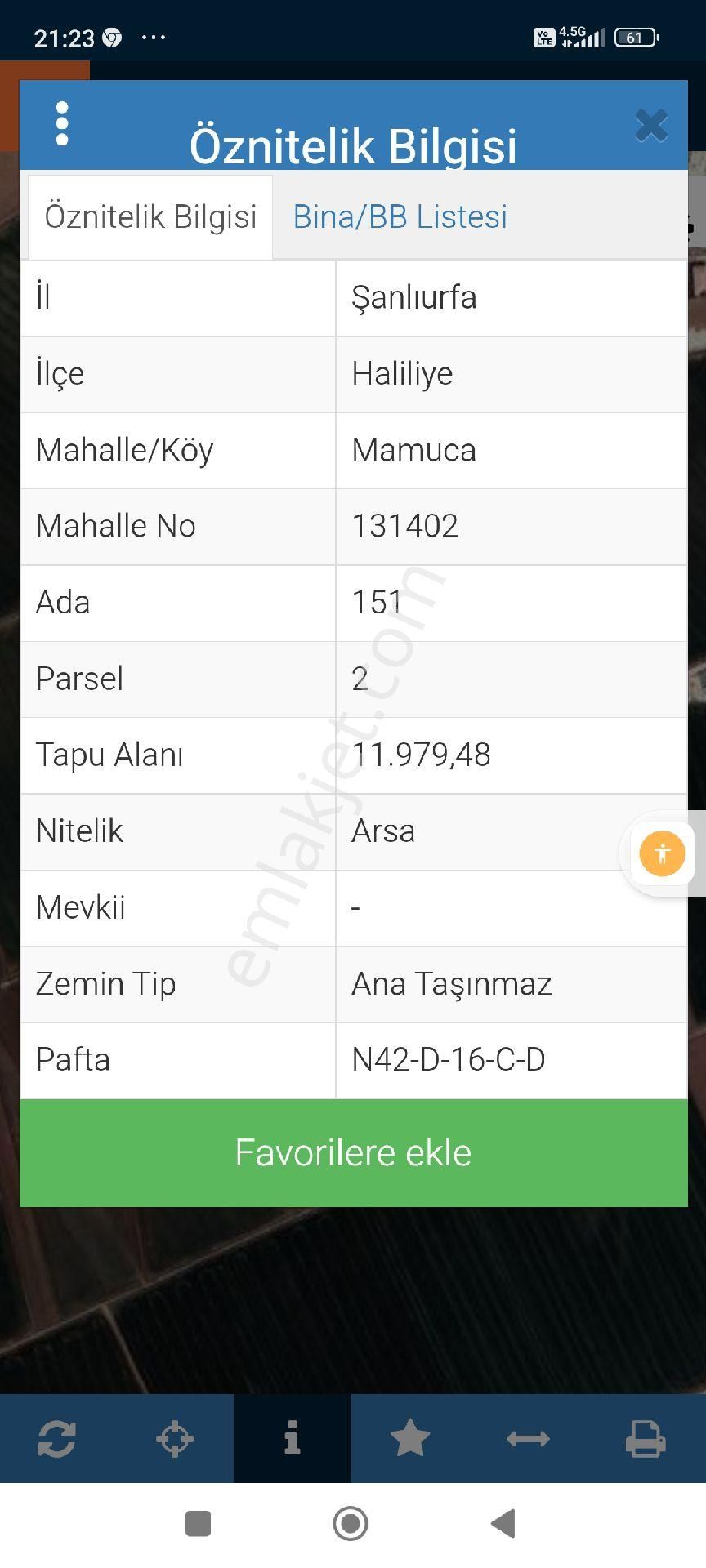 Haliliye Mamuca Satılık Bağ & Bahçe YILDIRIM EMLAKTAN MAMUCA MAH SATILIK ÇİFTLİK 