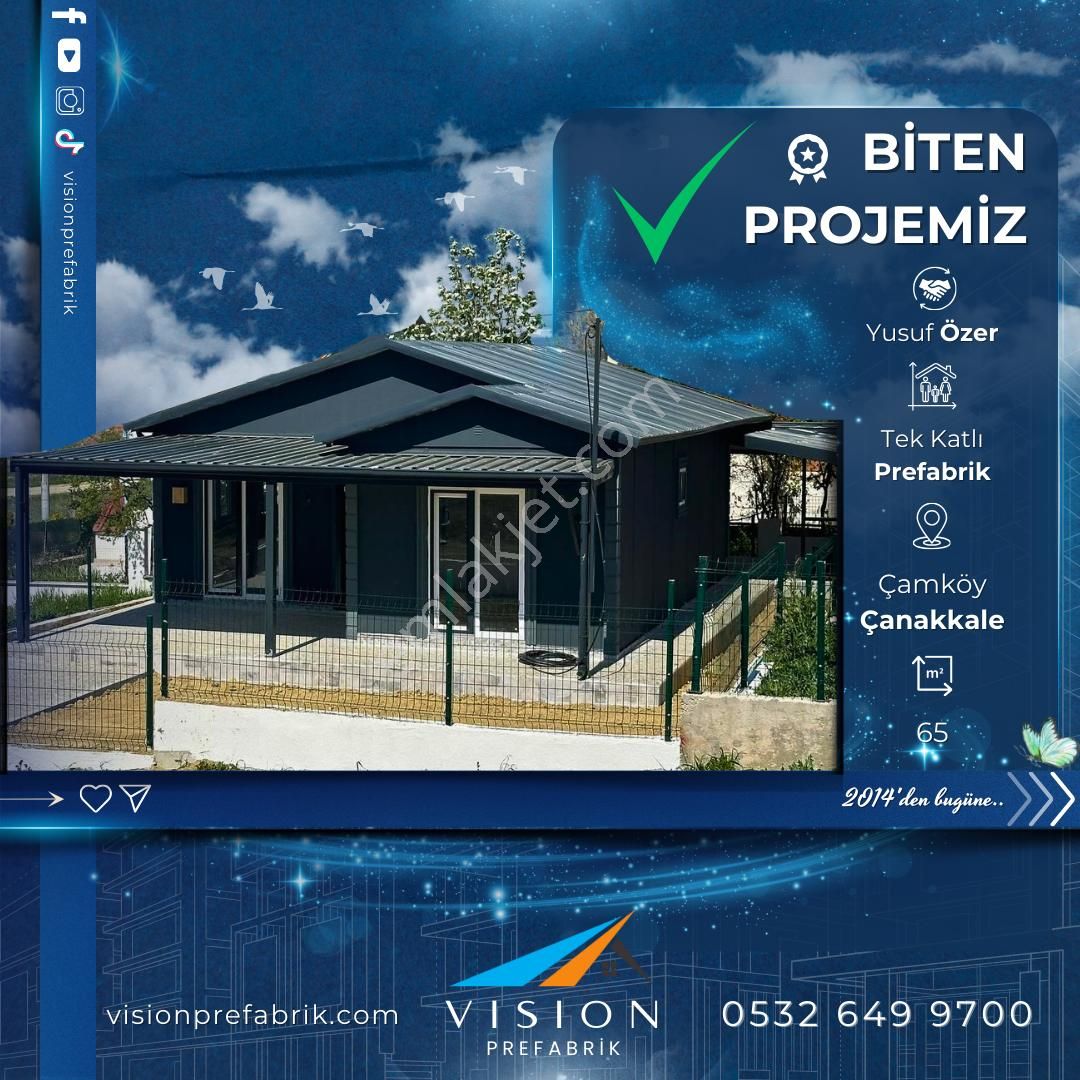 Tuzla Akfırat Satılık Prefabrik  Biten Projemiz 65m2 Prefabrik Ev