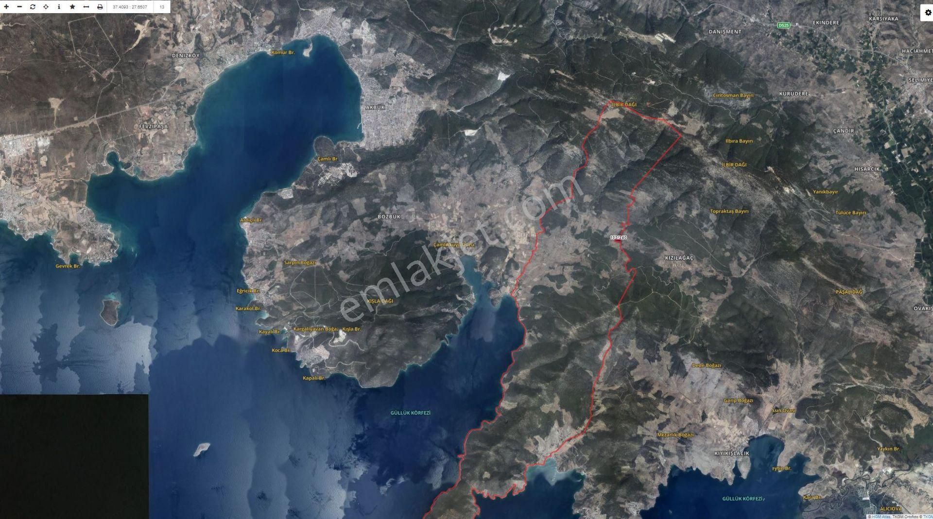 Muğla Milas Satılık Toplu Konut İçin  MUĞLA MİLAS GÜRÇAMLAR SATILIK KOOPERATİF ARSASI 504 M2