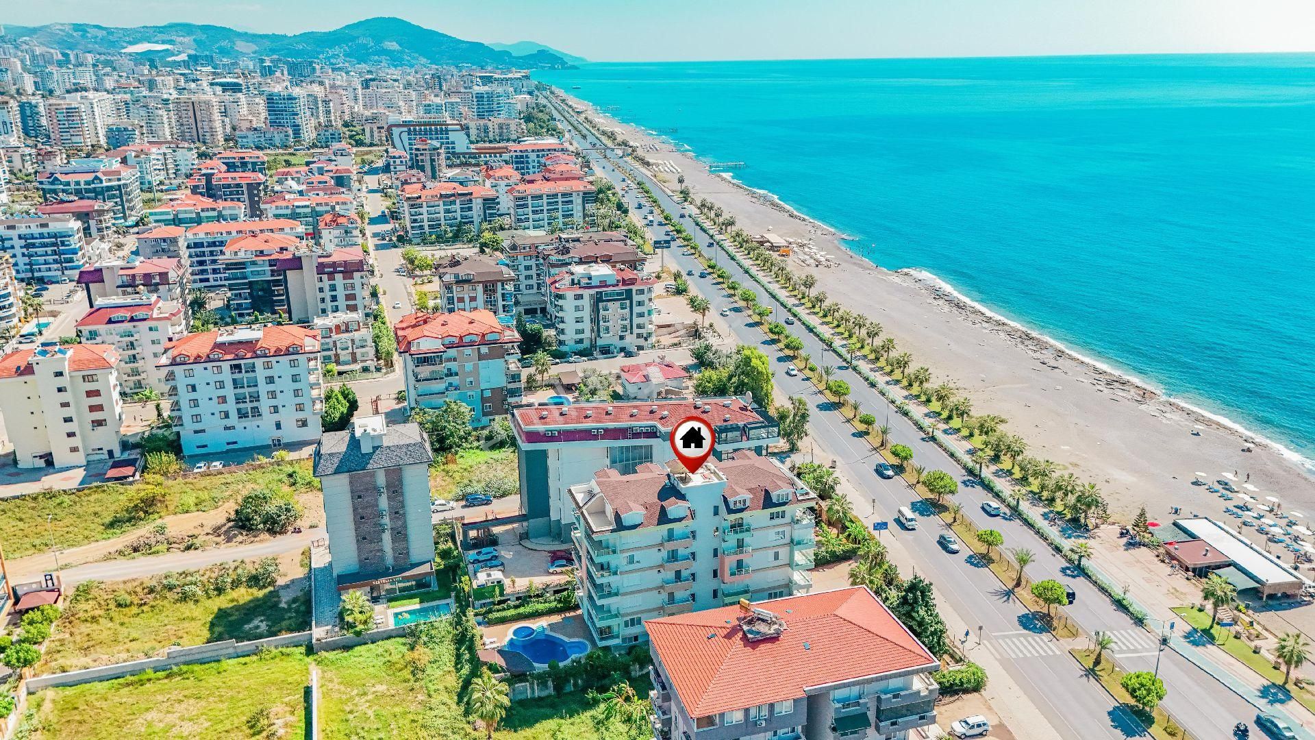 Alanya Kestel Satılık Daire Denize sıfır 1+1 Satılık daire 