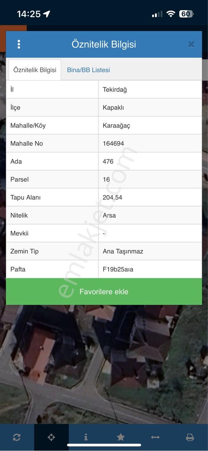 Kapaklı Kazım Karabekir Satılık Konut İmarlı Satılık arsa