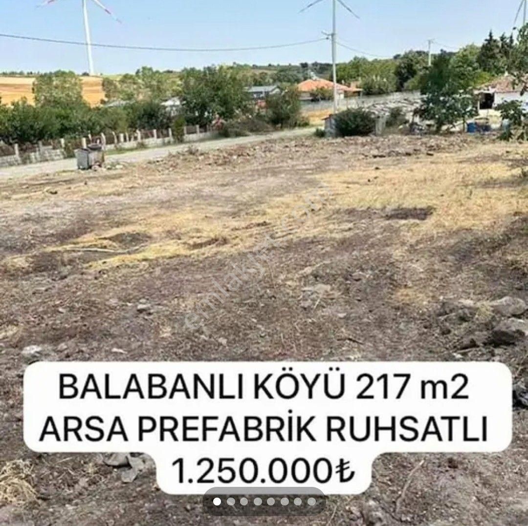 Muratlı Balabanlı Satılık Konut İmarlı 1.250.000 TL 217M2 VE 300M2 PREFABRİK PROJELİ ARSA ARAÇ TAKAS DEĞERLENDİRİLİR 