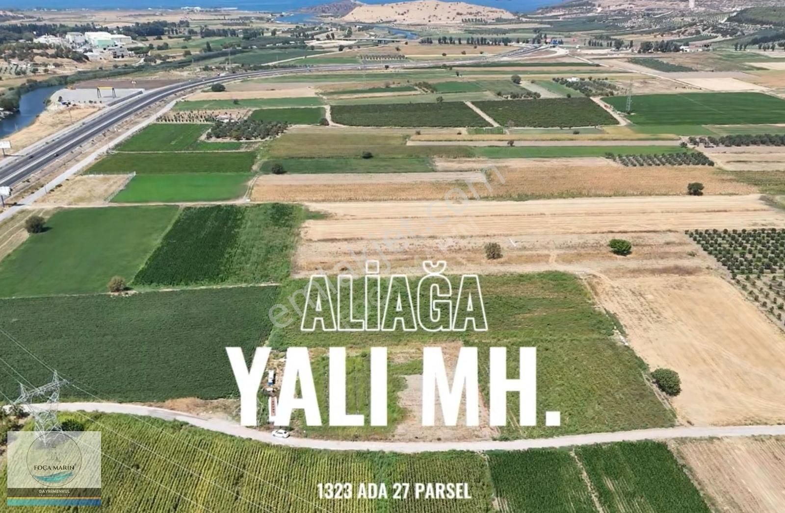 Aliağa Yalı Satılık Tarla ALİAĞA ORGANİZEYE YAKIN 93 METRE YOL CEPHELİ 3.607 M2 TARLA