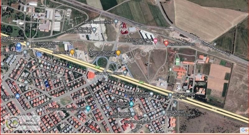 Erzurum Aziziye Satılık Ticari İmarlı ROTA GM'DEN DADAŞKENT 'TE SATILIK ARSA