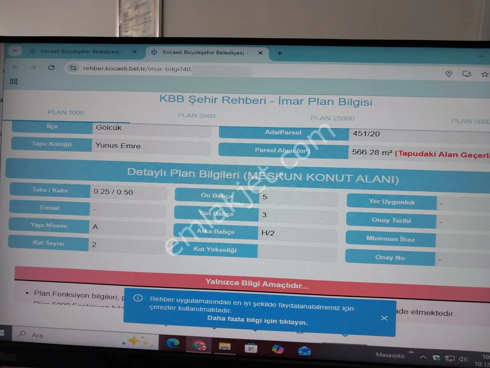 Kocaeli Gölcük Yunus Emre Mahallesi Satılık 566 M² Arsa - Görsel 5