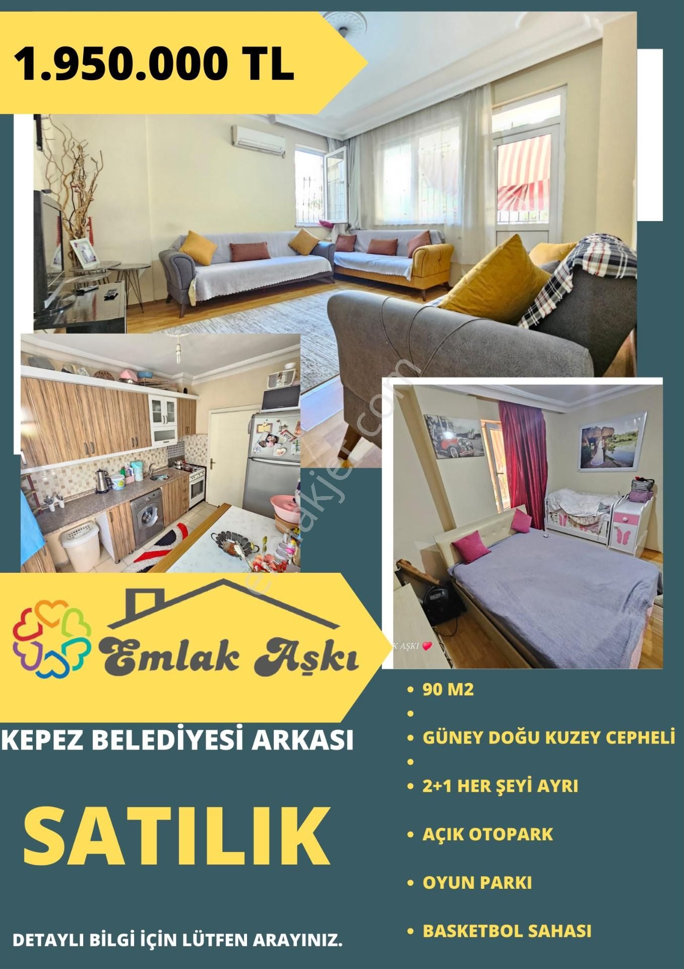 Kepez Düdenbaşı Satılık Daire ❤️EMLAK AŞKI GÜVENCESİYLE❤️