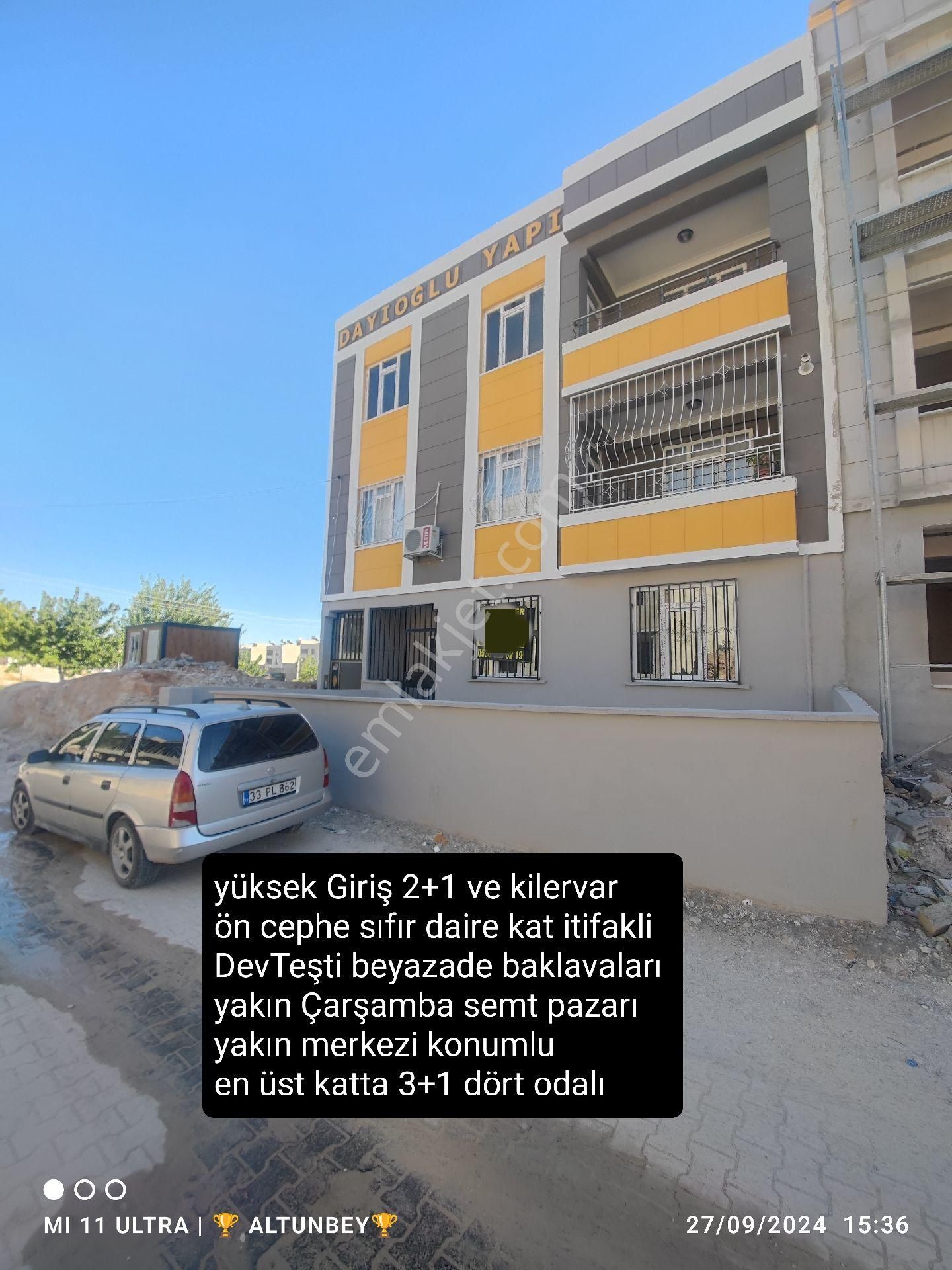 Haliliye Devteyşti Satılık Daire en üst kat ve yüksek giriş satılık giriş 3 oda en üst kat 4 oda ikiside on cephe 