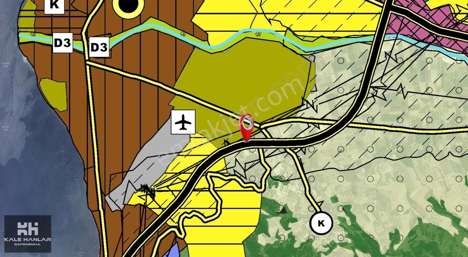 Çanakkale Merkez Sarıcaeli Köyü Satılık Tarla Kale Hanlar'dan Çanakkale/merkez'de 1250 M2 Şehre Yakın Tarla