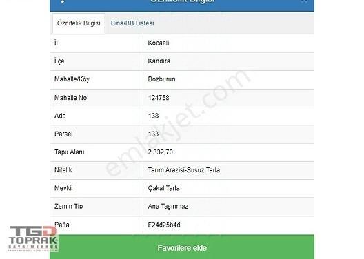 Kandıra Bozburun Asfalt Yola 107 M Cephe Satılık 2332 M2 Arsa - Görsel 7