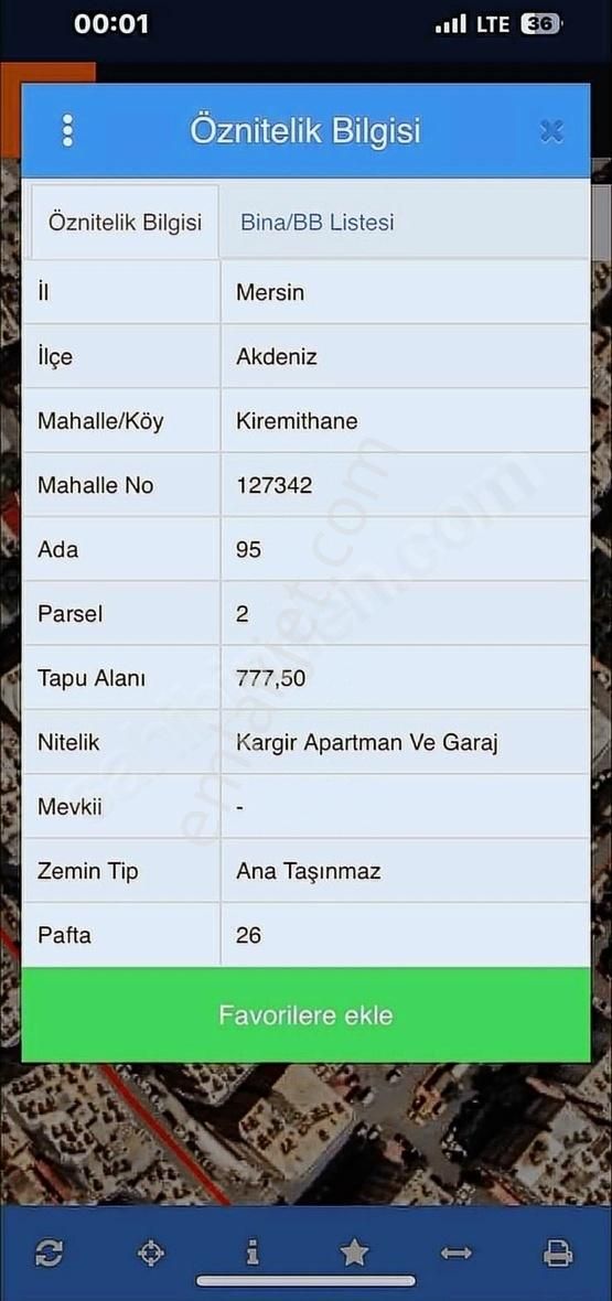 Akdeniz Kültür Satılık Ticari İmarlı VİP EXPERTİZ'DEN ÇAMLIBELDE 777m2 ARSA İÇİ BİNA VEYA ARSA