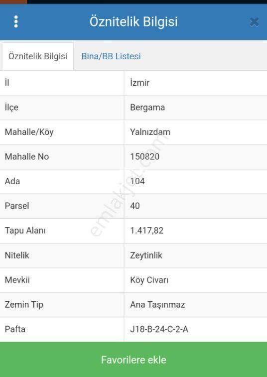 Bergama Yalnızdam Satılık Zeytinlik BERGAMA YALNIZDAM MAH SATILIK ZEYTİNLİK