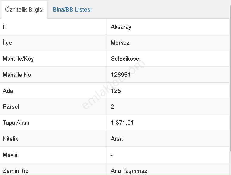 Aksaray Merkez Seleciköse Köyü Satılık Konut İmarlı  AKSARAY SELECİKÖSE'DE SATILIK 1370 M² ARSA