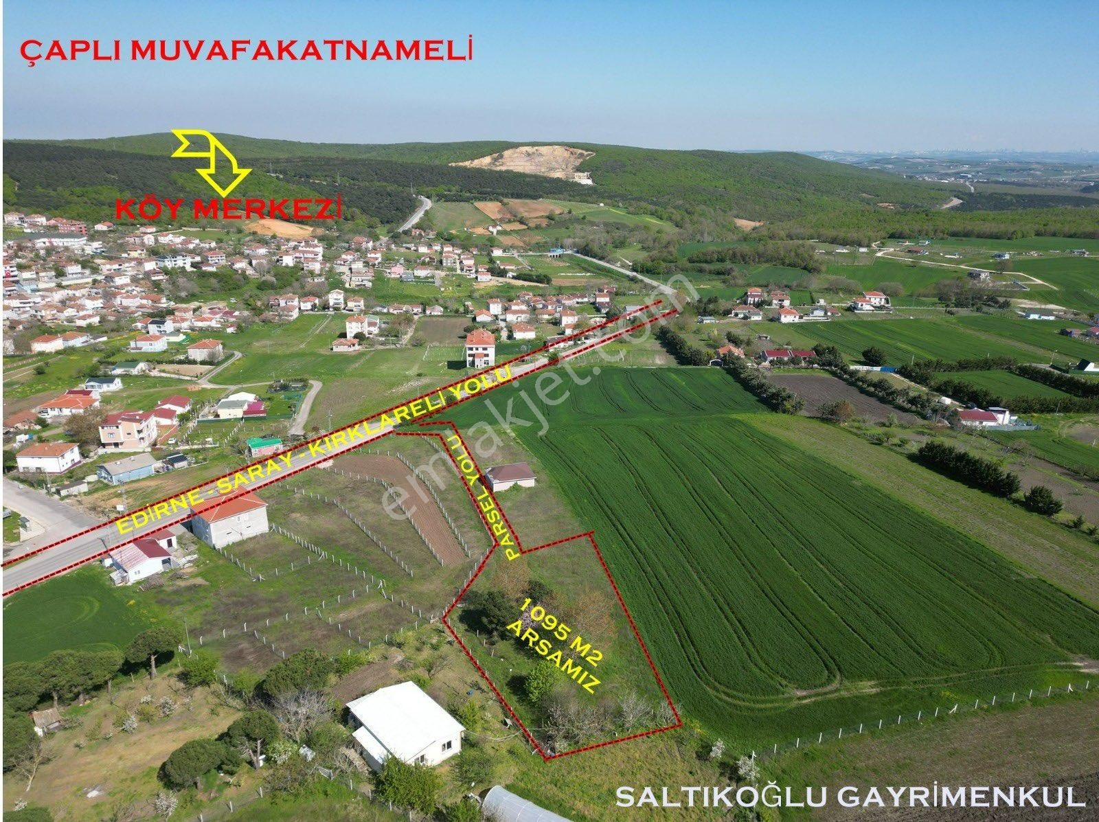 Çatalca Akalan Satılık Tarla ÇATALCA AKALAN MAHALLESİNDE 1095 m2 TEPE KONUMDA ARSA