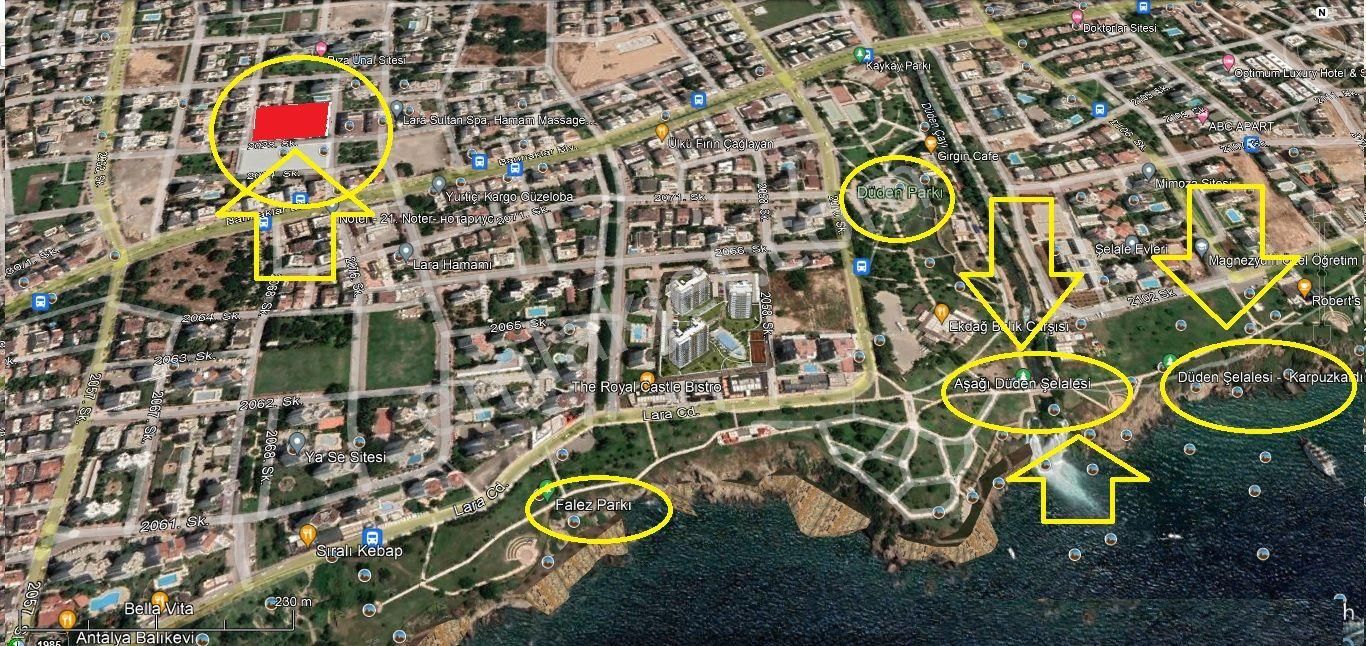 Antalya Muratpaşa Satılık Ticari İmarlı  Antalya Lara/Çağlayan Merkezi Konumda Ticari Arsa Hissesi 300 m2