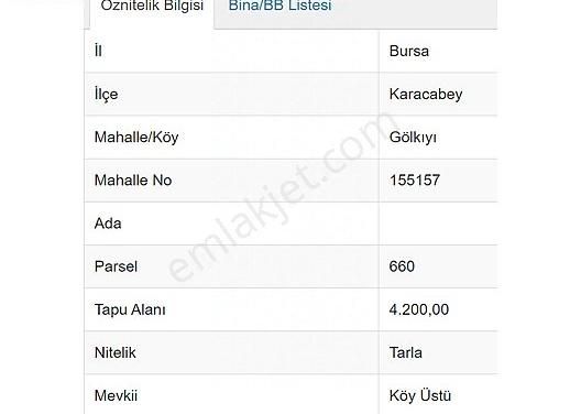 Karacabey Gölkıyı Satılık Tarla KARACABEY GÖLKIYI DA SATILIK MÜKEMMEL ARAZİ