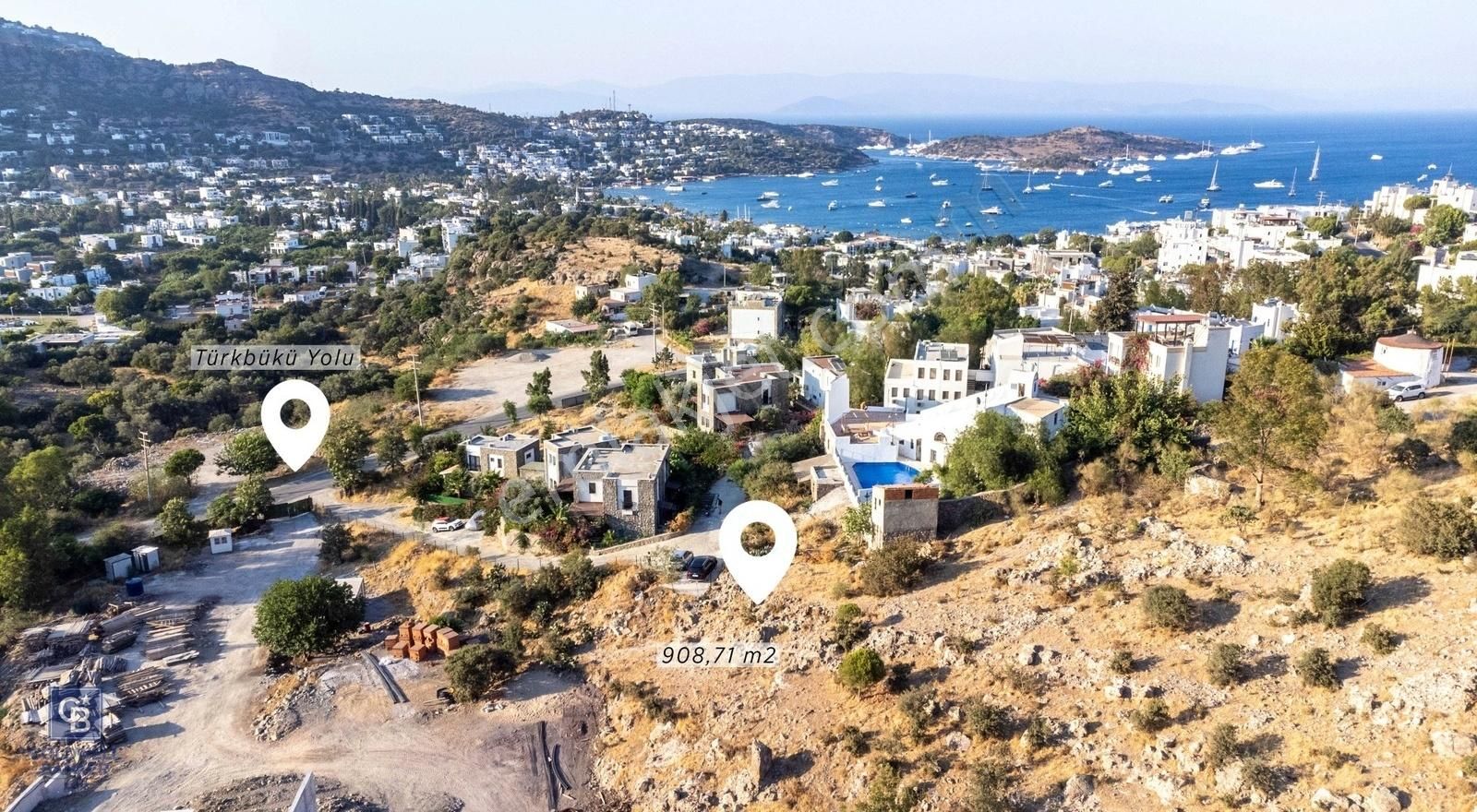 Bodrum Türkbükü Satılık Konut İmarlı Bodrum Türkbükü'nde Denize 600 M Satılık İmarlı Arsa