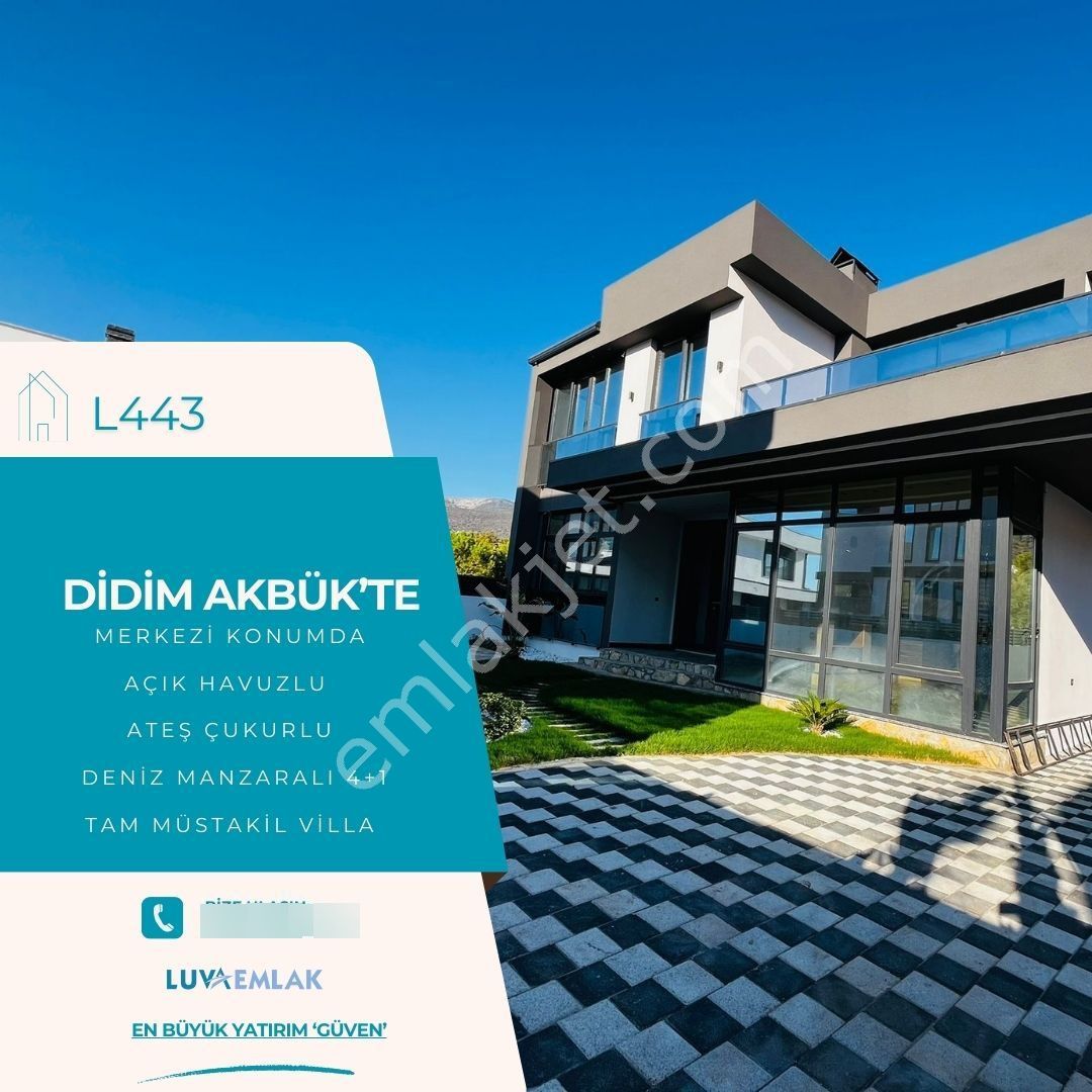 Didim Akbük'te Merkezi Konumda Özel Havuzlu Müstakil 4+1 Villa