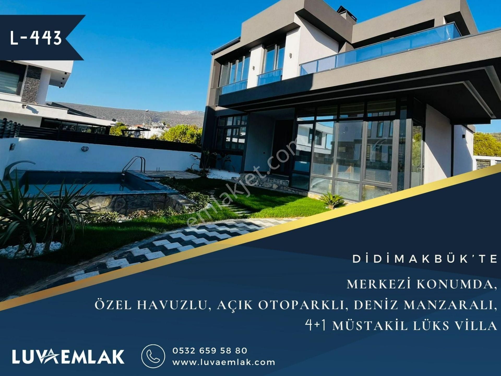 Didim Akbük Satılık Villa  DİDİM AKBÜK'TE MERKEZİ KONUMDA ÖZEL HAVUZLU MÜSTAKİL 4+1 VİLLA