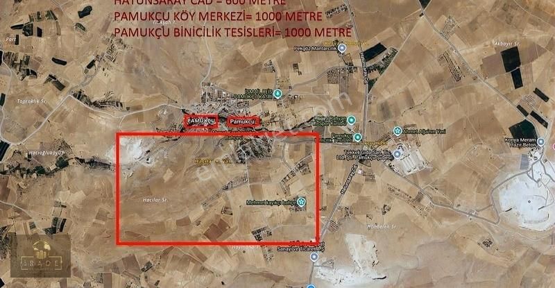 Meram Pamukcu Satılık Tarla Pamukçu'da Cadde Cephe Satılık 12.500 M2 Yatırımlık Cazip Tarla