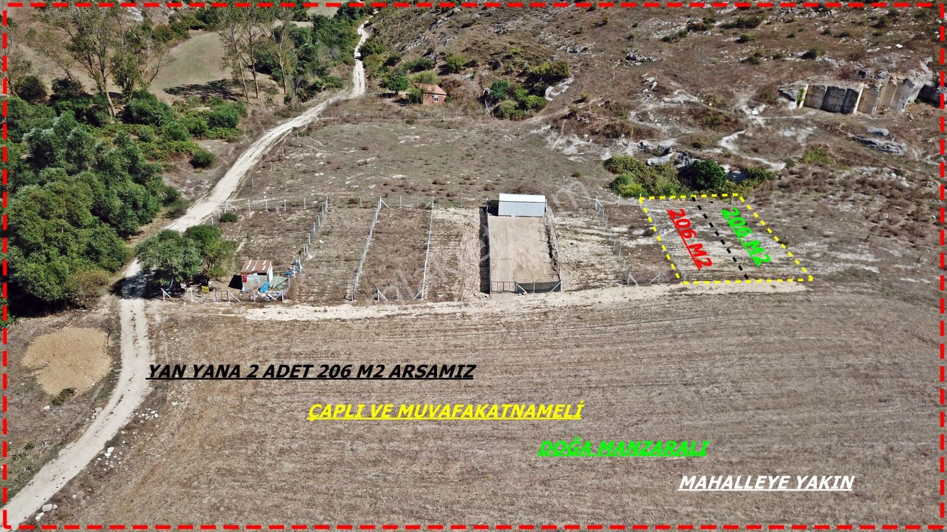 2 Adet Yan Yana 206 M2 Arsa Çaplı Ve Muvafakatnameli - Görsel 7