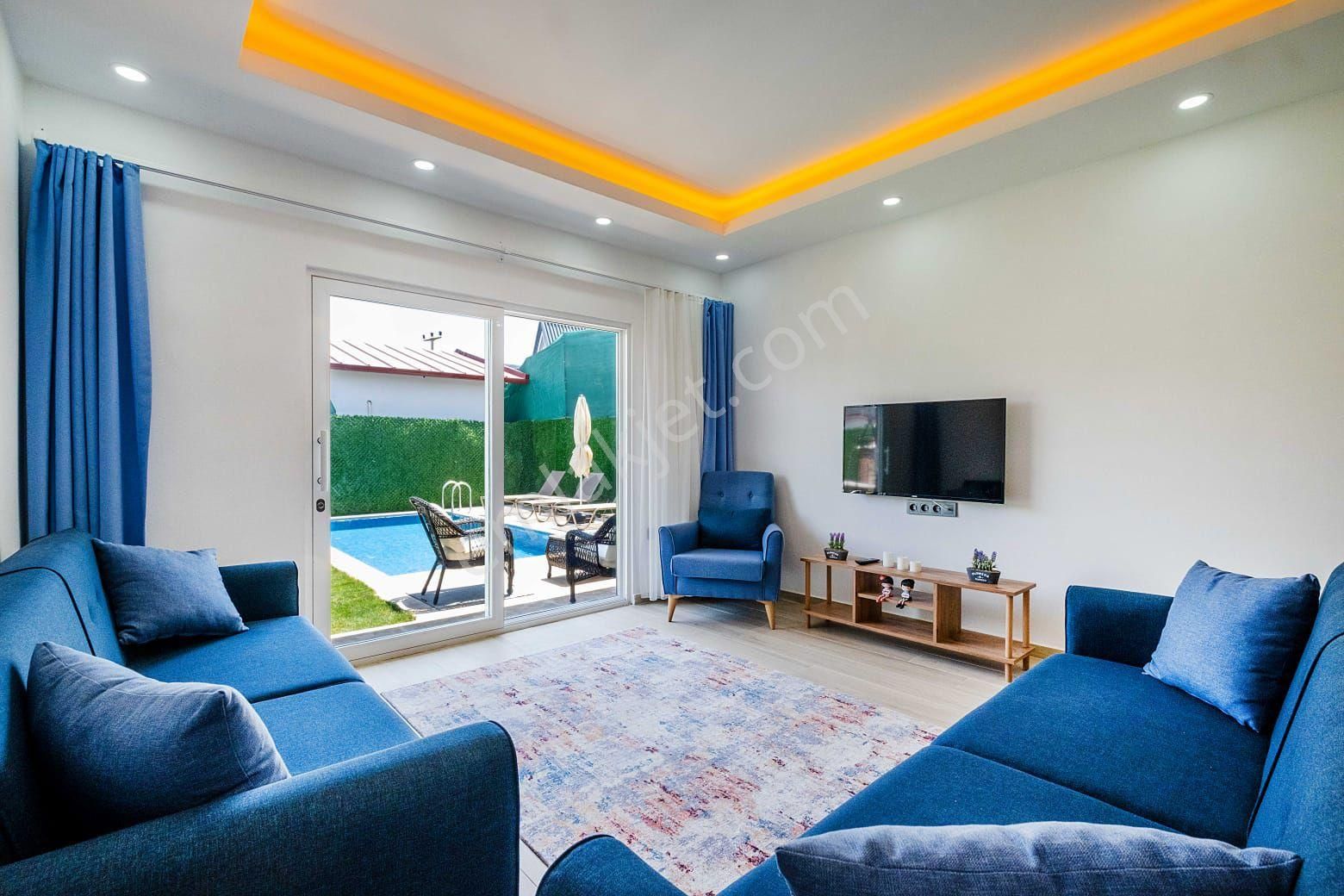 Fethiye Çiftlik Te Müstakil Havuzlu Full Eşyalı Uzun Dönem Kiralık Villa - Görsel 20