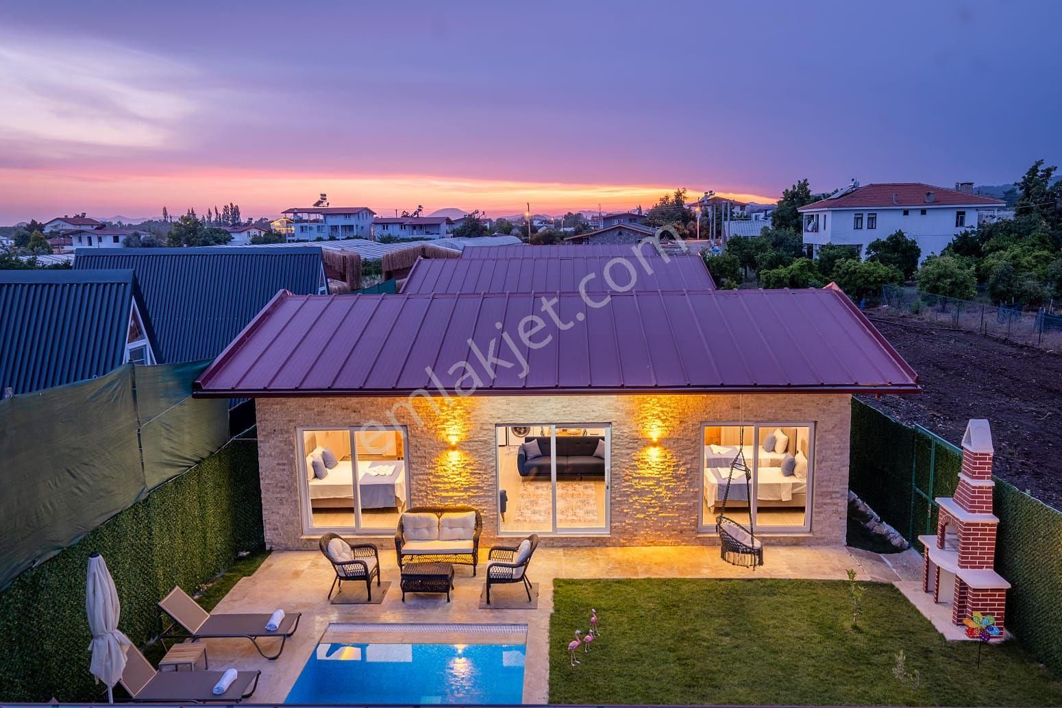 Fethiye Çiftlik Te Müstakil Havuzlu Full Eşyalı Uzun Dönem Kiralık Villa - Görsel 16