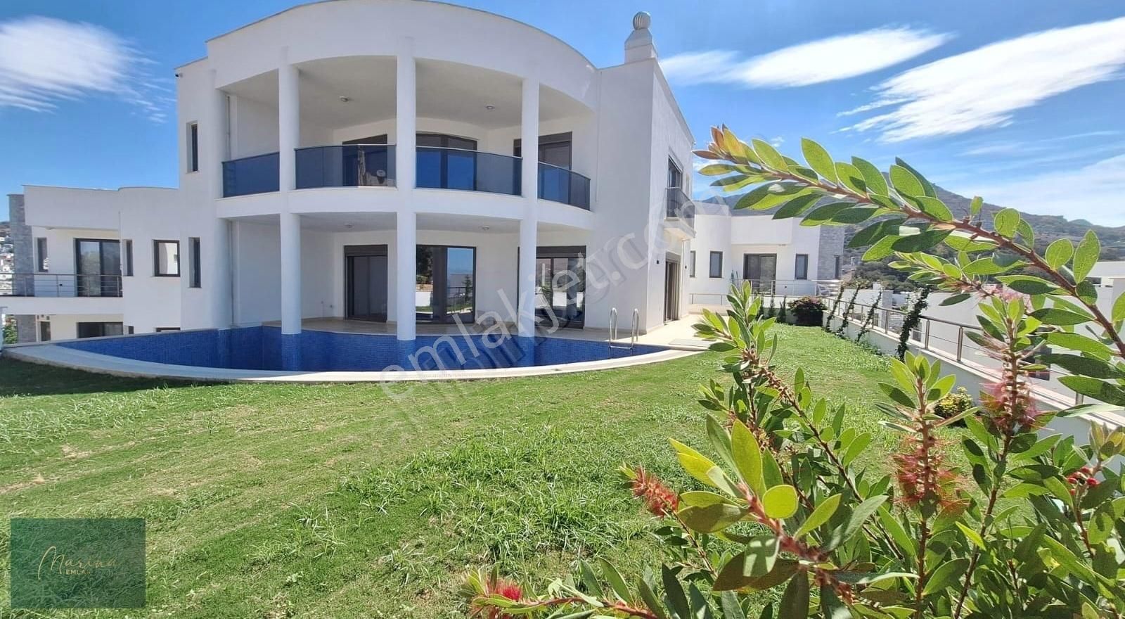 Bodrum Karabağ Satılık Villa Marina Emlak'tan Turgutreis de Satılık Deniz Manzaralı 4+2 Villa