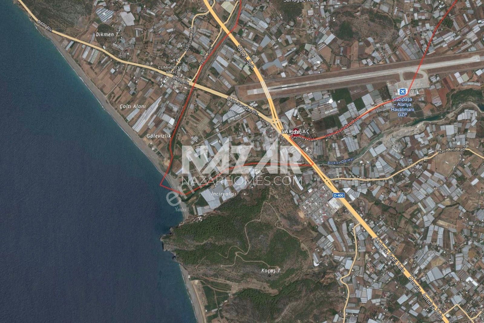 Gazipaşa Sarıağaç'da 3.392 M² Satılık Tarla Ve Sera - Görsel 4