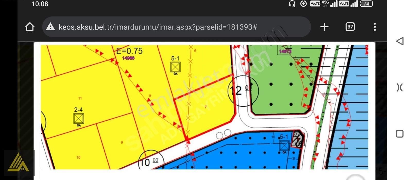 Aksu Güzelyurt Satılık Ticari İmarlı %50 Kat Karşılığı Antalya Aksu Havalimanı Karşısı