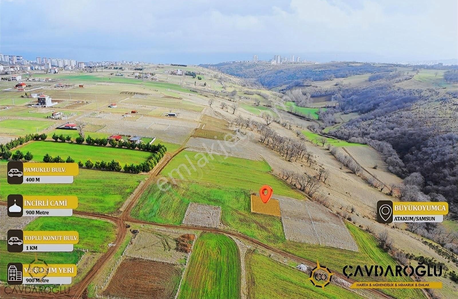 Atakum Büyükoyumca Satılık Konut İmarlı Büyükoyumcada Deniz Manzaralı 5 Kata İmarlı Satılık Arsa