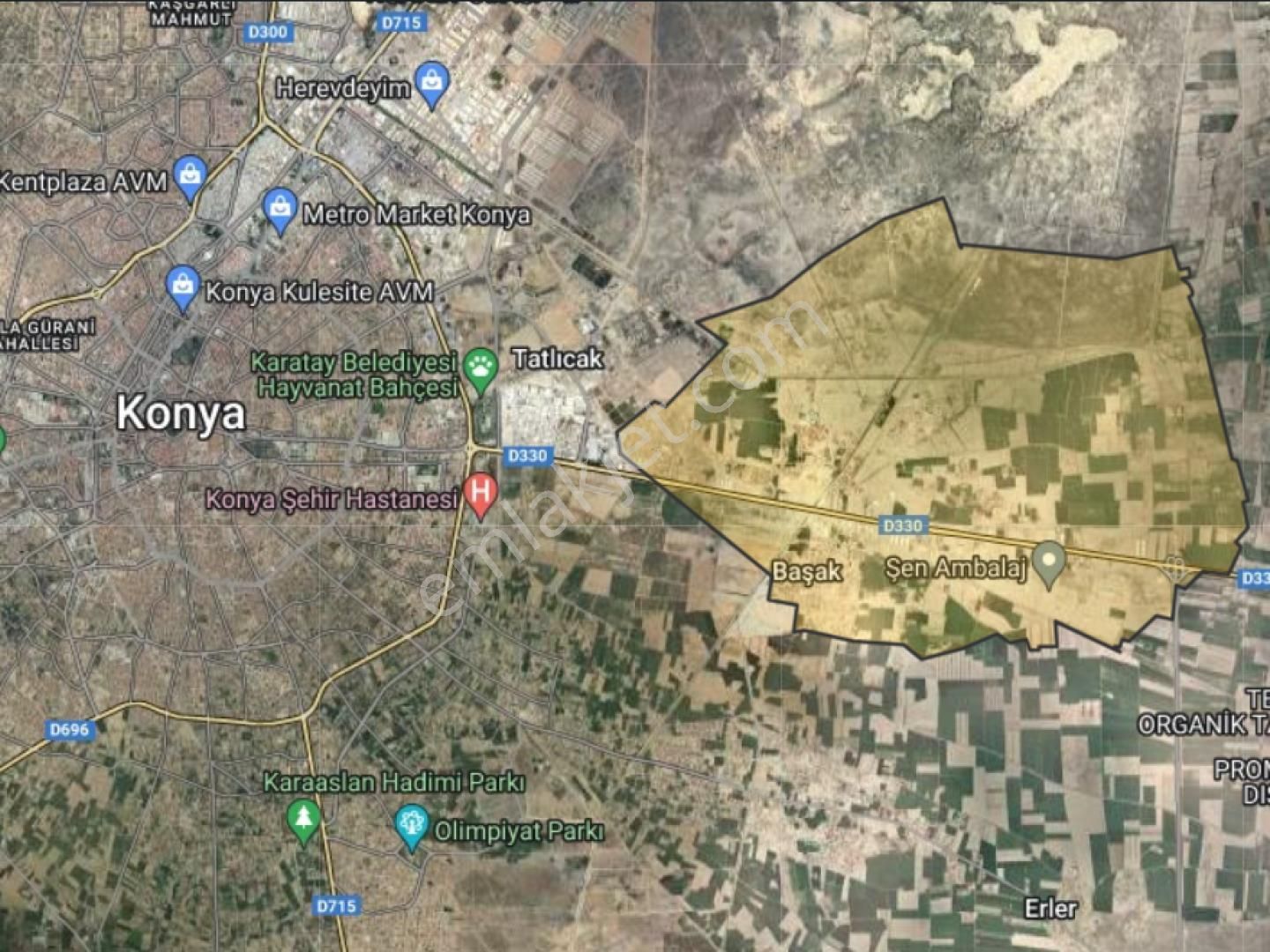 Karatay Başak Satılık Konut İmarlı  İŞYAPAR GAYRİMENKUL’DEN BAŞAK MAHALLESİN’DE SATILIK 2 KATA İMARLI 600 m²  MÜSTAKİL ARSA