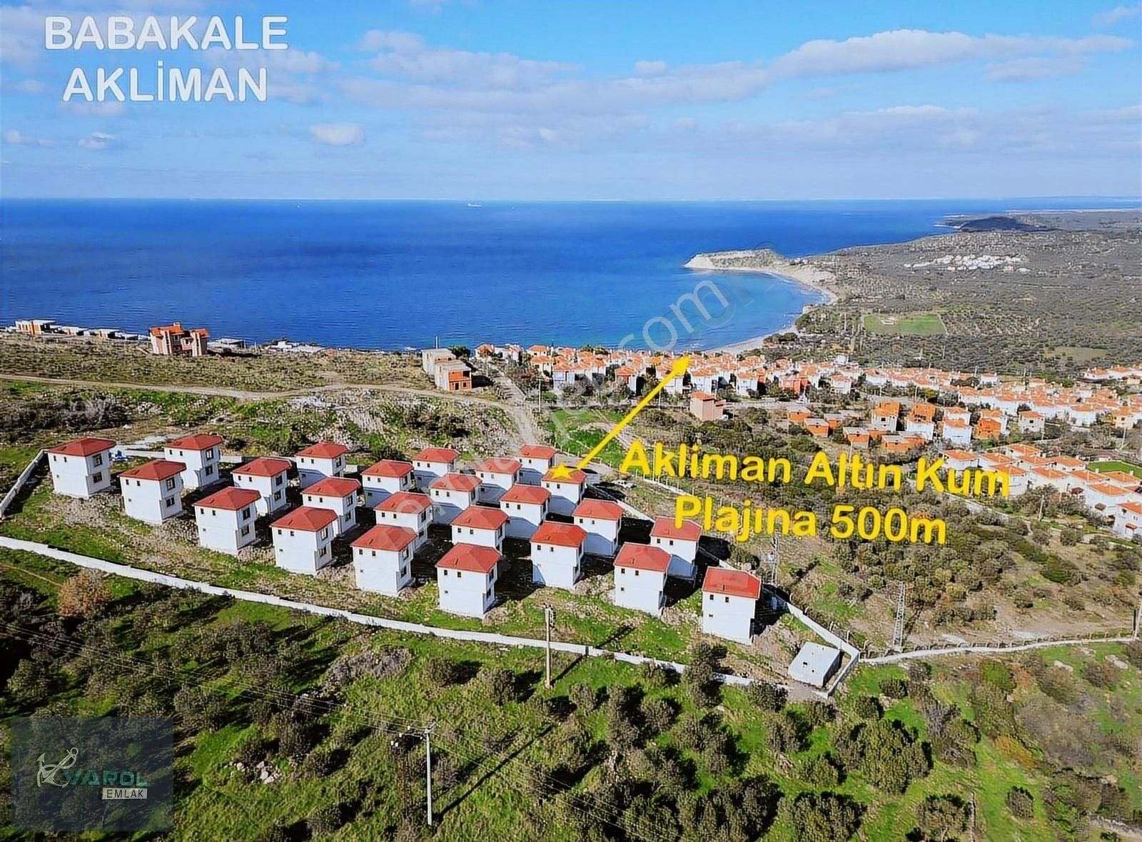 Ayvacık Babakale Köyü (Akliman) Satılık Villa Sitenin En Güzel Villası Deniz Manzaralı Önü Kesinlikle Kapanmaz