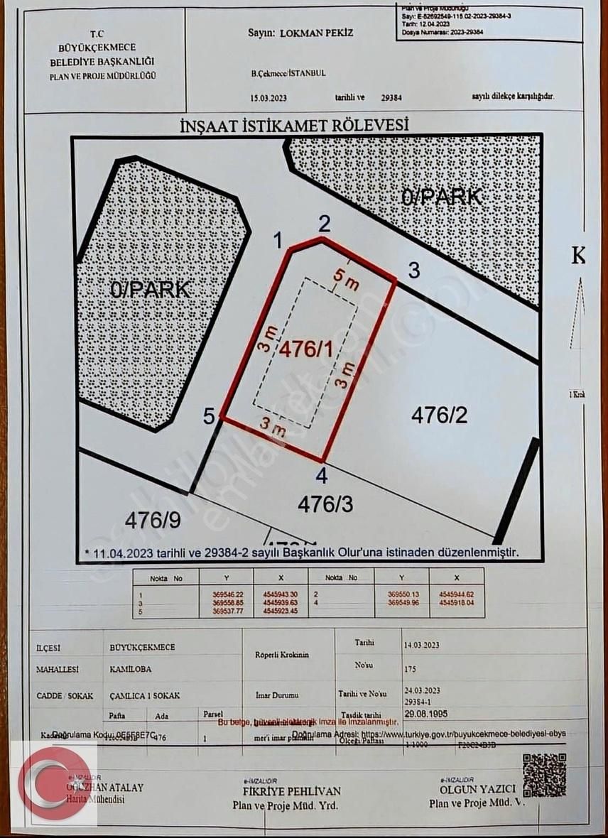 Büyükçekmece Kamiloba Satılık Villa İmarlı BÜYÜKÇEKMECE PLANI HAZIR VİLLALIK ARSA