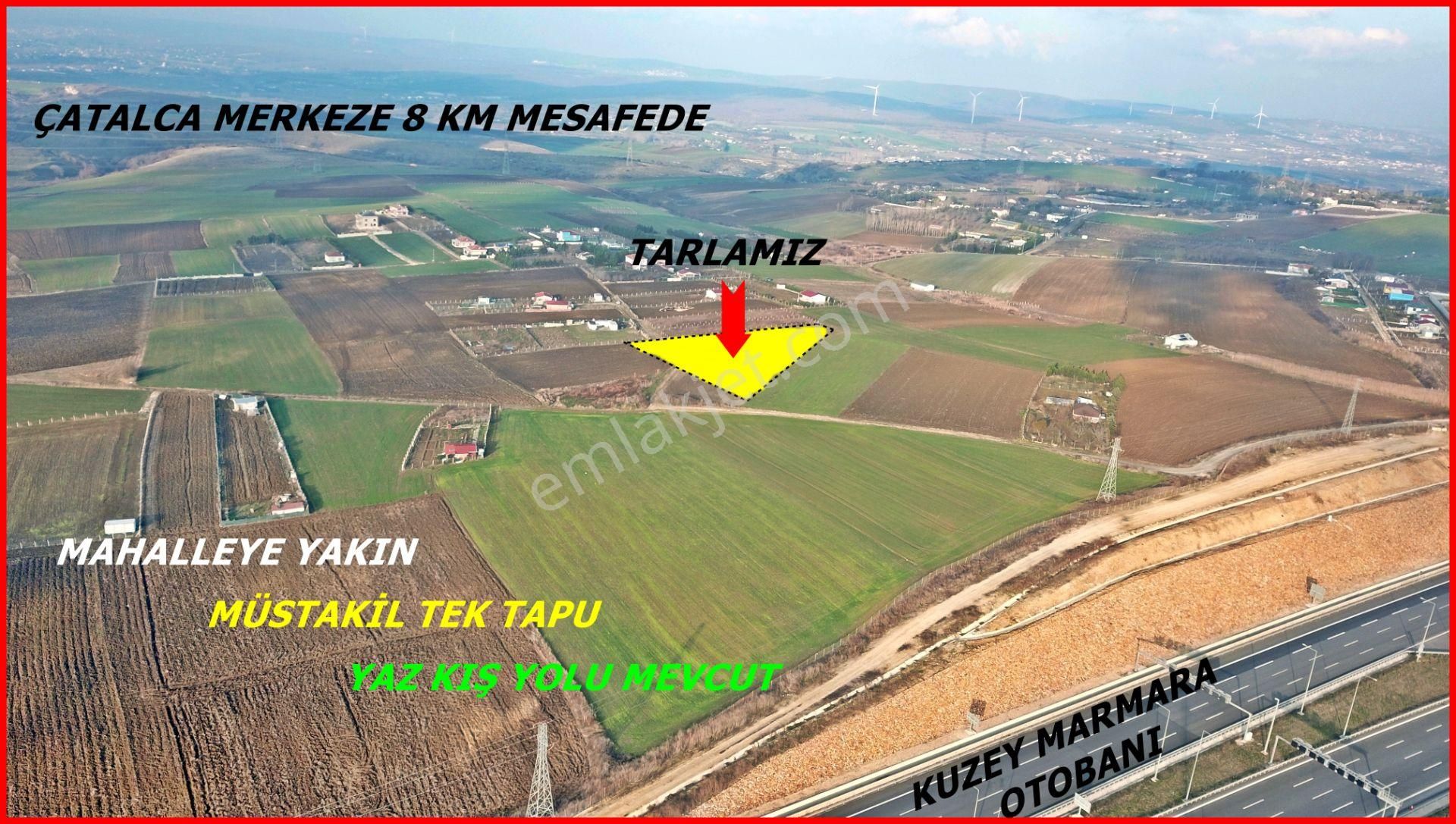 Çatalca Elbasan Mahallesinde 6070 M2 Tek Tapu Tarla - Görsel 2