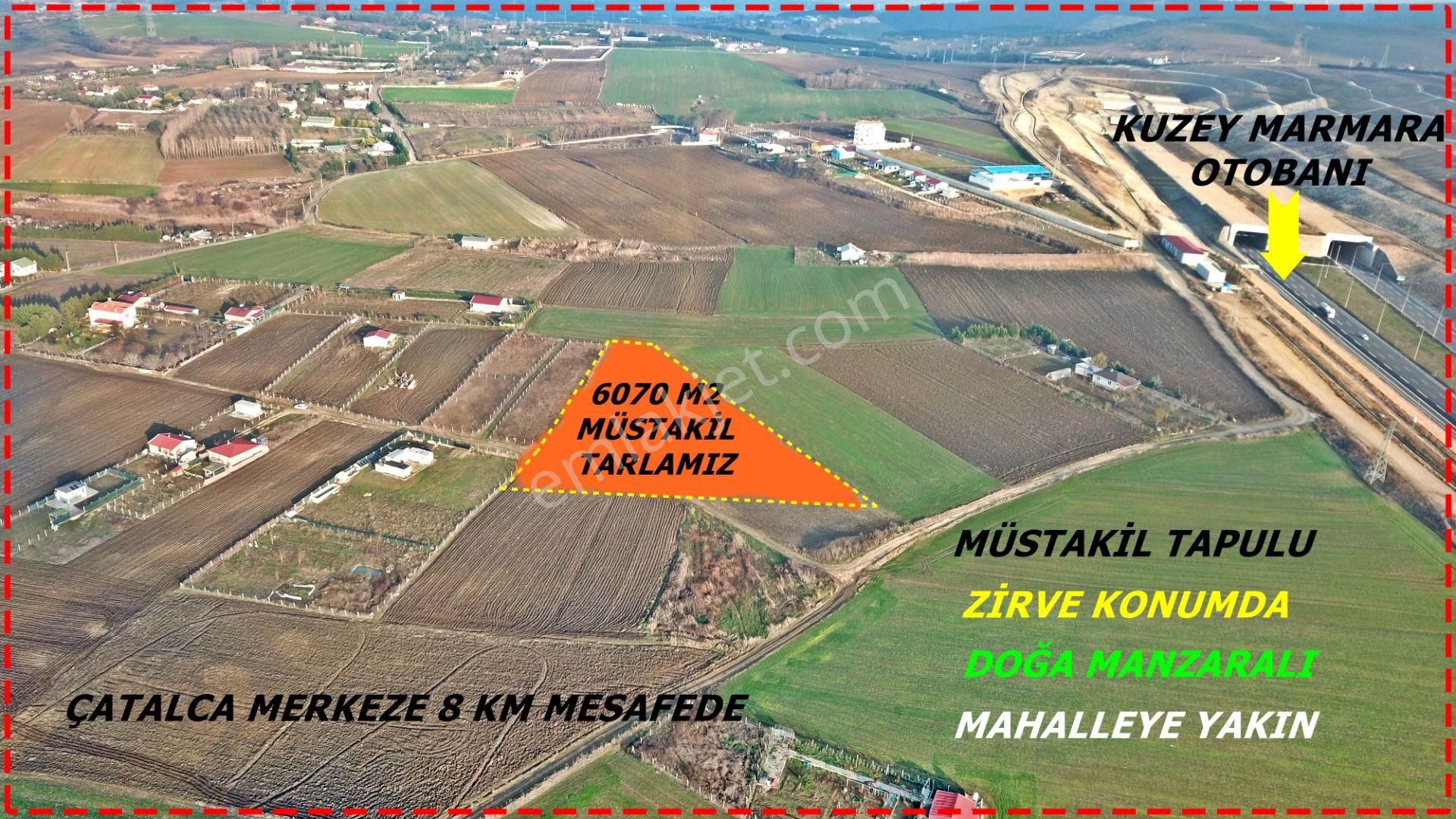 Çatalca Elbasan Mahallesinde 6070 M2 Tek Tapu Tarla - Görsel 7