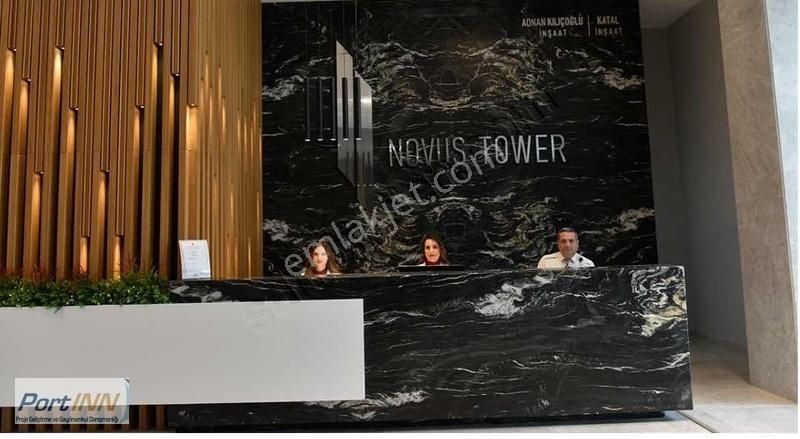 Bayraklı Adalet Kiralık Ofis PortINN den Novus Tower da Deniz Cephe Net 490 m2 Ofis