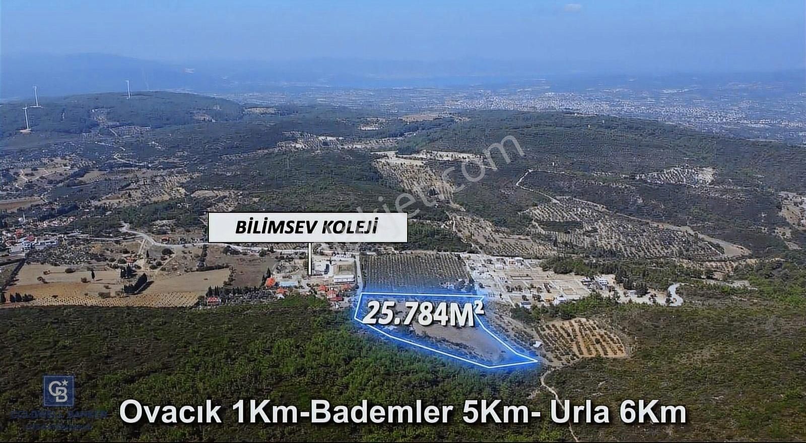 Urla Bademler Satılık Tarla Urla Bademler Bilimsev Okuluna Komşu 25758 M2 Satılık Tarla