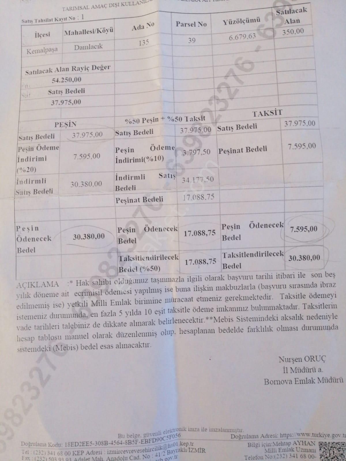 Körfez Manzaralı Damlacık Yaylada Tapulu - Görsel 20