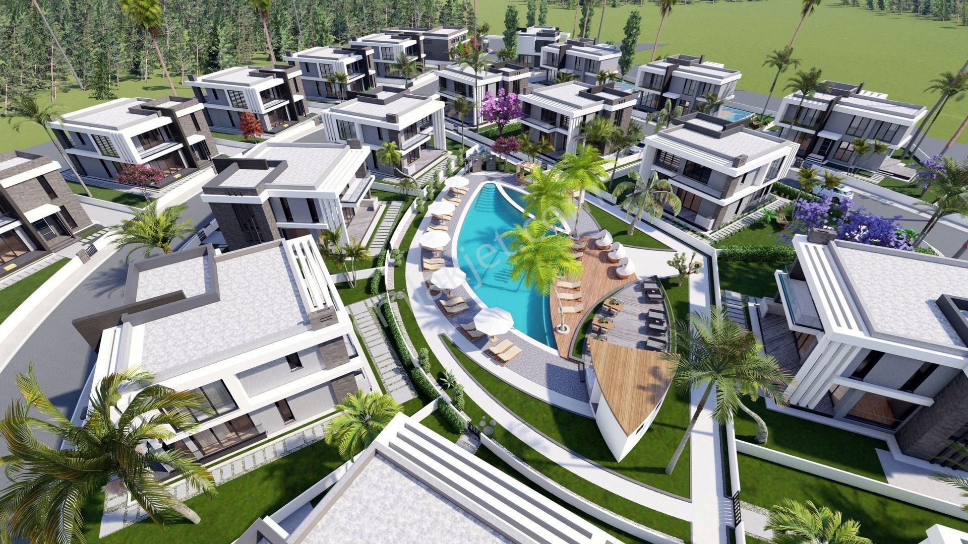 Gazimağusa Dumlupınar Satılık Villa Kıbrıs, Gazimağusa'da Lotus Villas 3+1 Satılık Villa