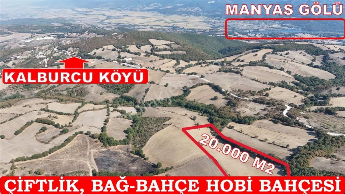 Gönen Kalburcu Satılık Tarla 20.000 M2 Çiftlik, Hobi Bağ-bahçe Kadastro Yolu Var, Hayvancılık