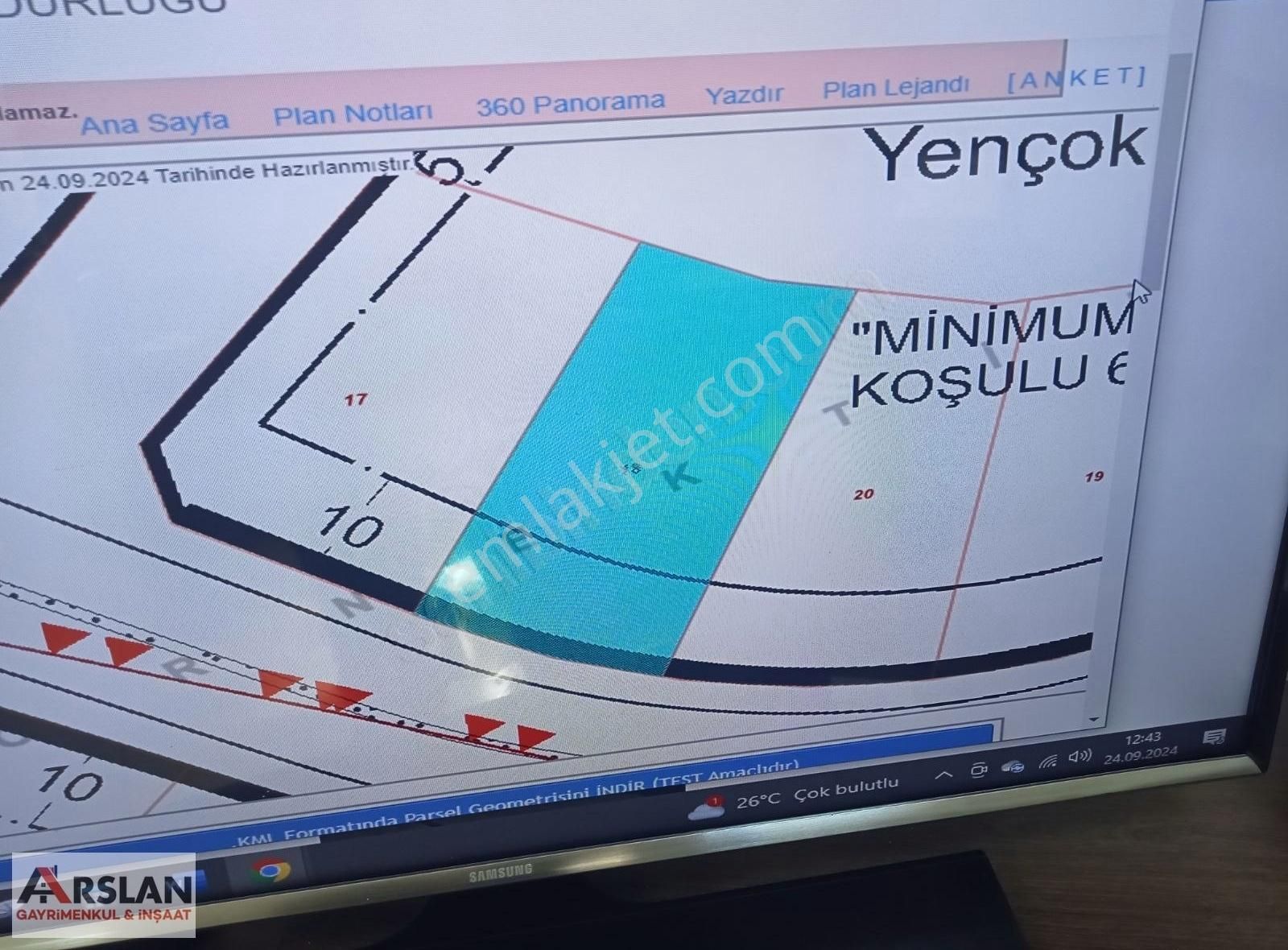 Körfez İlimtepe Satılık Konut İmarlı KOCAELİ KÖRFEZ İLİMTEPE MEVKİNDE 626 M2 KONUMU SÜPER MÜTHIŞ ARSA